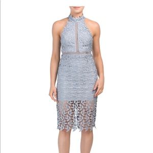 Bardot Lace Backless Dress